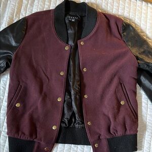 Theory Maroon and Black Jacket